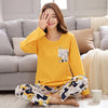Women's Long-Sleeved Pajama Set in Cute Design